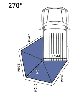 180º/270º/360º Batwing Awning